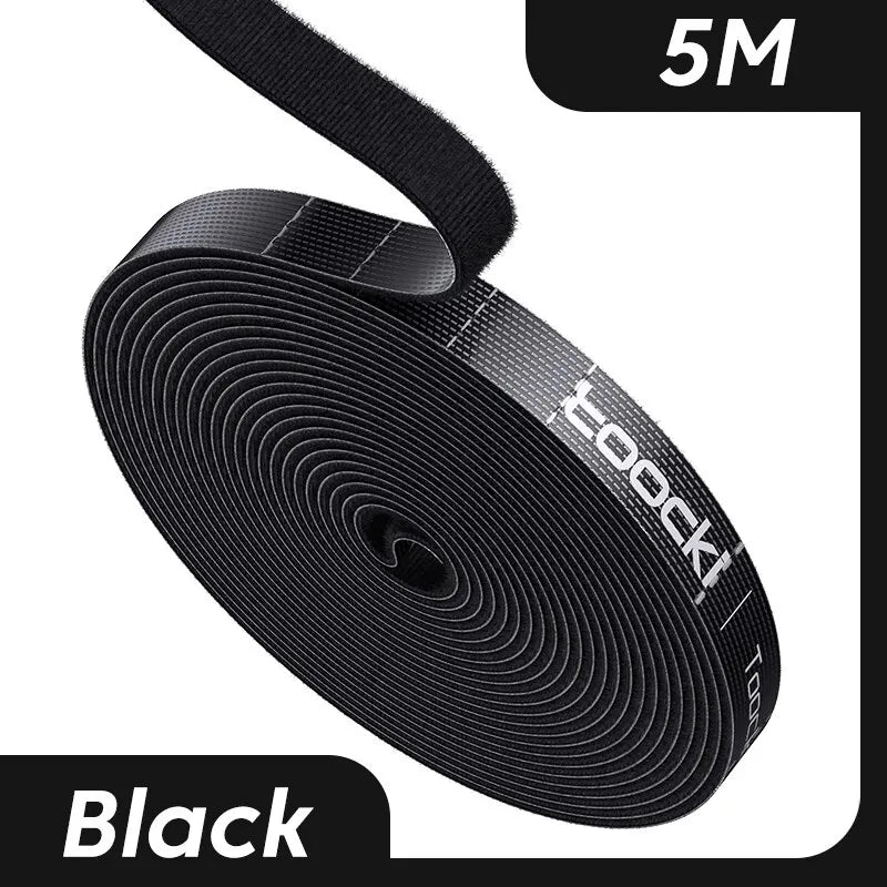 Toocki 5m Organizer Cable Management Tearable Organizador Cables 10mm Width Winder Ties Phone Accessories Wire Cord Organizer - Slobuy