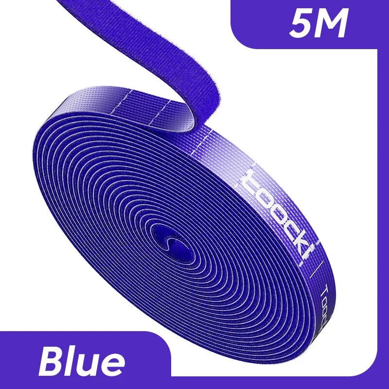 Toocki 5m Organizer Cable Management Tearable Organizador Cables 10mm Width Winder Ties Phone Accessories Wire Cord Organizer - Slobuy
