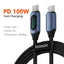 Toocki Type C to Type C Cable 100W PD Fast Charging Charger USB C to USB C Display Cable For Xiaomi POCO F3 Realme Macbook iPad - Slobuy