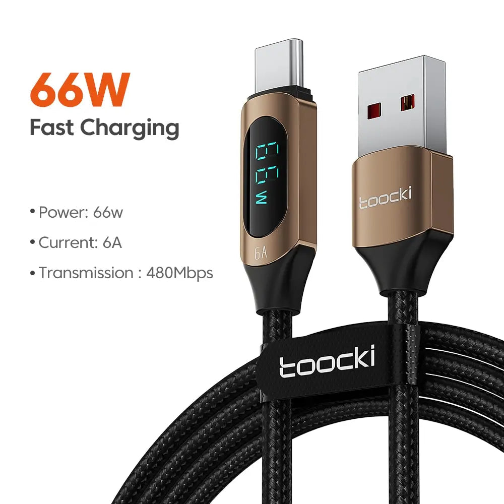 Toocki Type C to Type C Cable 100W PD Fast Charging Charger USB C to USB C Display Cable For Xiaomi POCO F3 Realme Macbook iPad - Slobuy