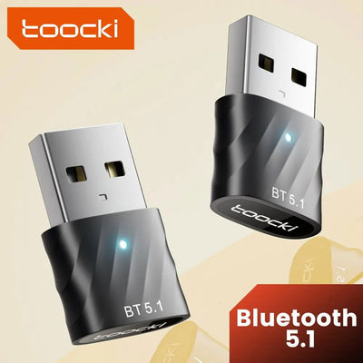 Toocki USB Bluetooth5.1 Car Adapter Dongle Audio Receiver Speaker For PC Speaker Wireless Mouse Earphone Keyboard Music Transmit - Slobuy