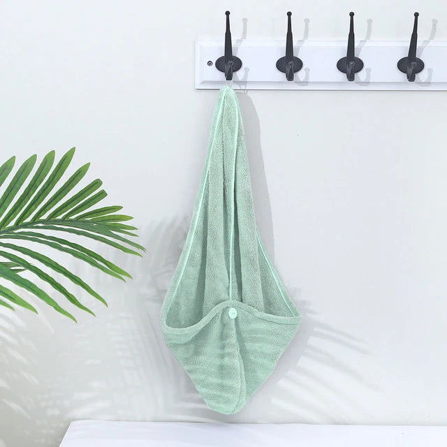 Towel Bathroom Absorbent Women Adult Quick-Drying Bath Thicker Shower Long Curly Hair Cap Dry Head Hair Towel Microfiber Wisp - Slobuy