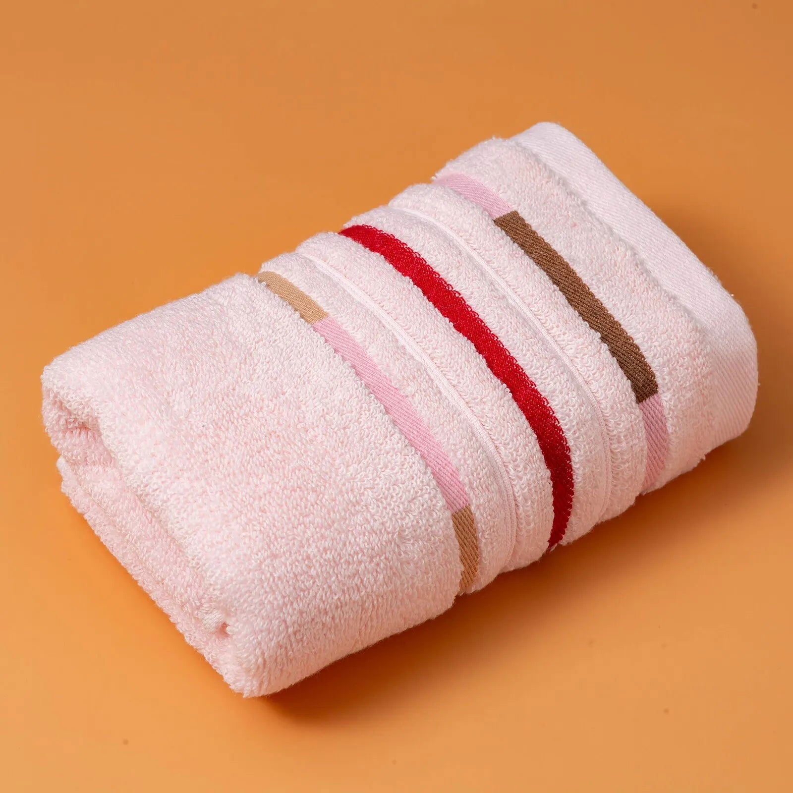 Towels 100% Cotton 35X75 Colorful Stripes Lighter Weight Absorbent Quick Dry Perfect Bathroom - Slobuy