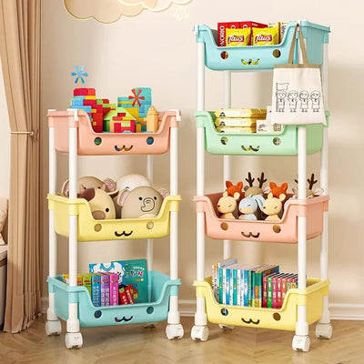 Toy Storage Trolley Bookshelf Snack Rack For Children Storage Organizer Bathroom Accessories Closet Organizer Kitchen Storage - Slobuy