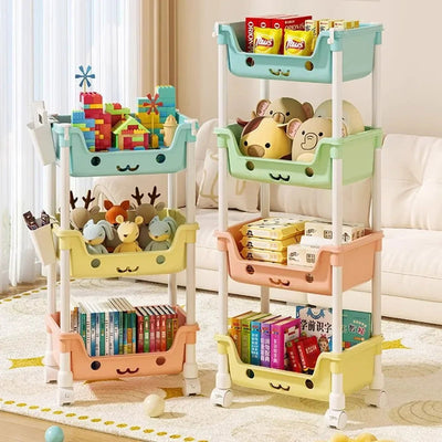 Toy Storage Trolley Bookshelf Snack Rack For Children Storage Organizer Bathroom Accessories Closet Organizer Kitchen Storage - Slobuy