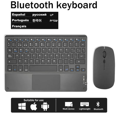 TrackPad Bluetooth Keyboard With Mouse For IOS Android Windows Wireless Keyboard For Tablet Phone Accessories For iPad Keyboard - Slobuy