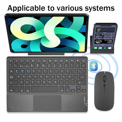 TrackPad Bluetooth Keyboard With Mouse For IOS Android Windows Wireless Keyboard For Tablet Phone Accessories For iPad Keyboard - Slobuy