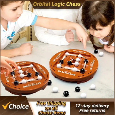 Track Logic Chess Pair Battle Black and White Go Children's Thinking Training Brain Boosting Intelligence Board Game Party Toys - Slobuy