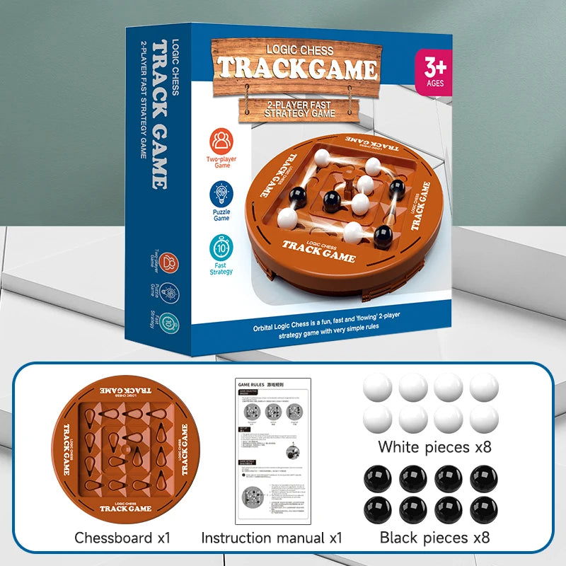 Track Logic Chess Pair Battle Black and White Go Children's Thinking Training Brain Boosting Intelligence Board Game Party Toys - Slobuy
