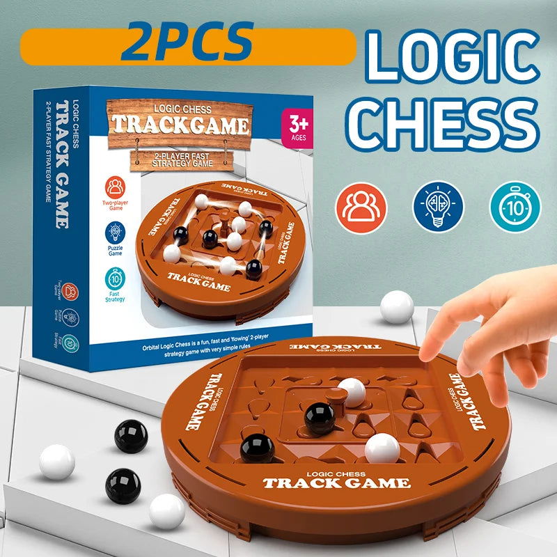 Track Logic Chess Pair Battle Black and White Go Children's Thinking Training Brain Boosting Intelligence Board Game Party Toys - Slobuy