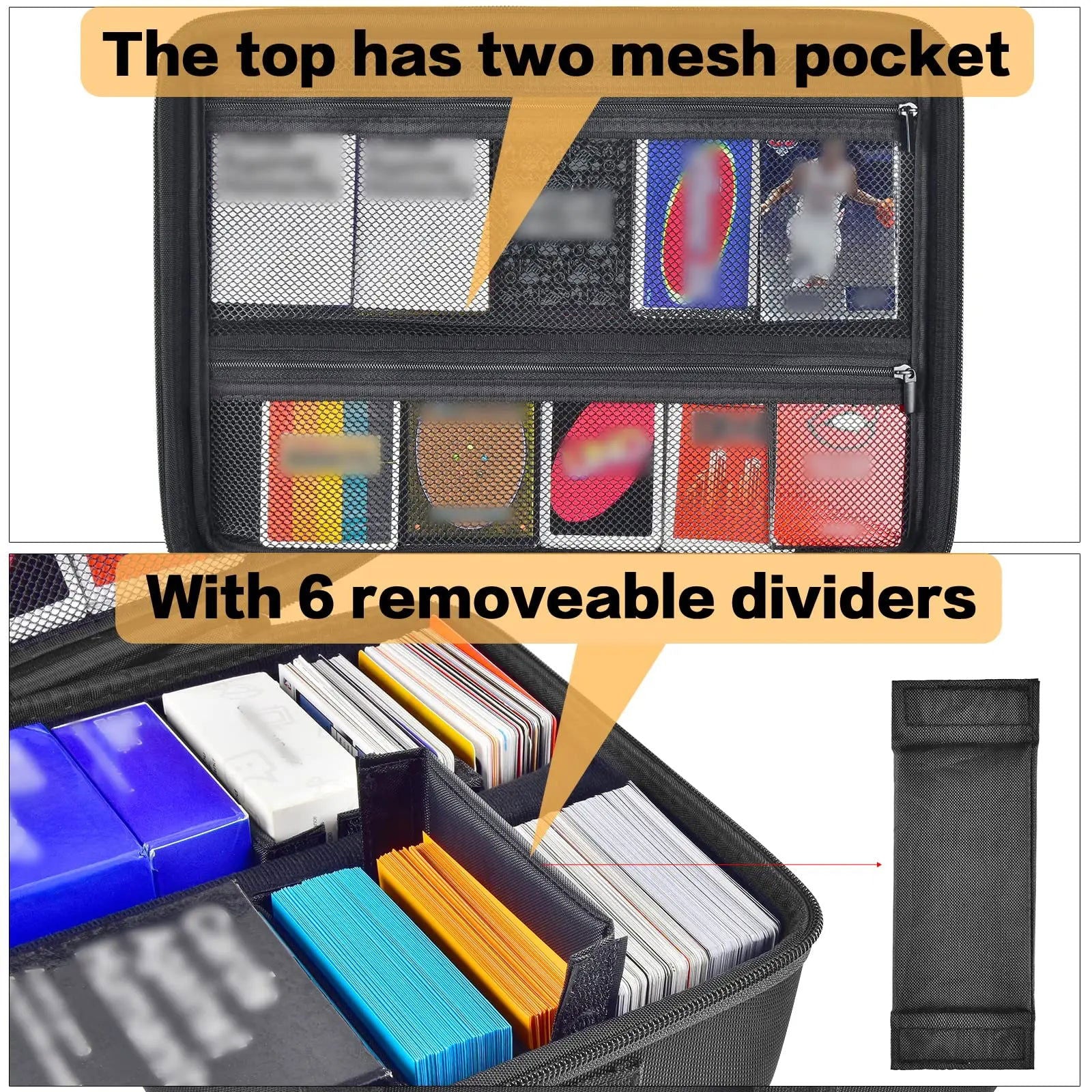 Trading Card Case Storage Box Deck Boxes for 2700+ Standard Card Games. Travel Organizer Holder Compatible with TCG - Slobuy
