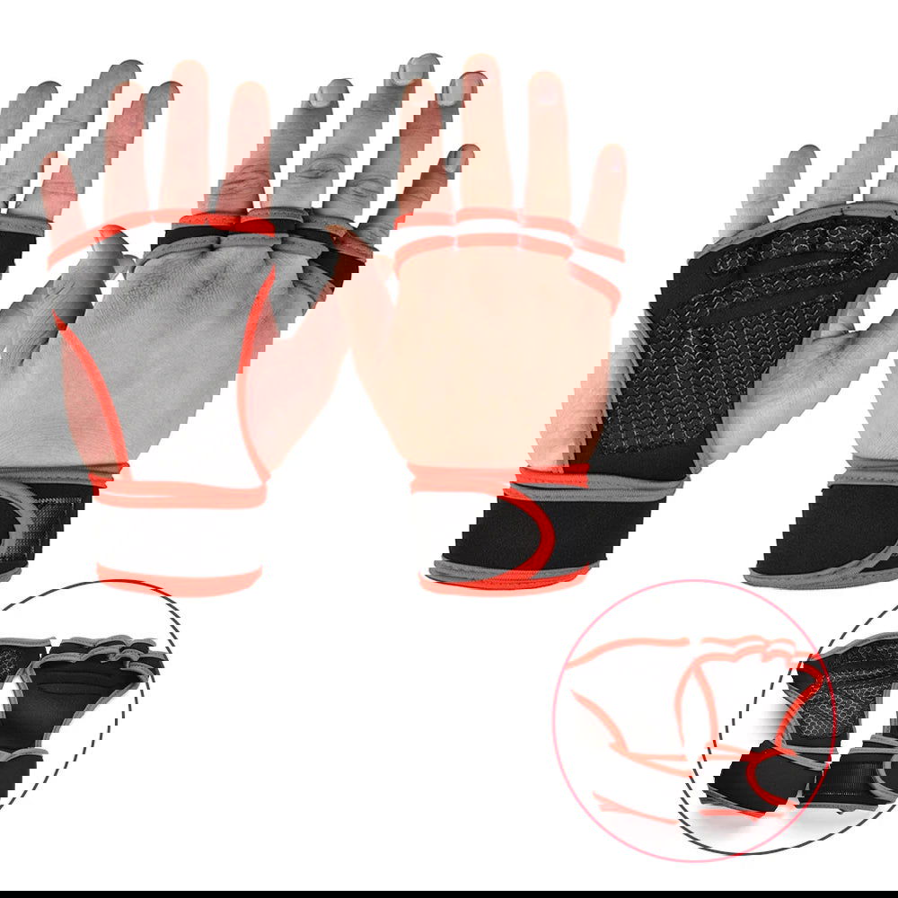 Training Sport Gloves for Men Women Workout Gloves Fitness Body Building Weightlifting Gym Hand Wrist Palm Protector Gloves - Slobuy