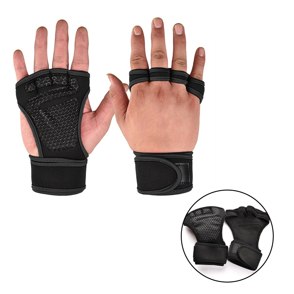 Training Sport Gloves for Men Women Workout Gloves Fitness Body Building Weightlifting Gym Hand Wrist Palm Protector Gloves - Slobuy
