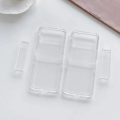 Transparent Hard PC Hinge Protector Full Protection Phone Case For Samsung Galaxy Z Flip 3 4 5G ShockProof Cover - Slobuy