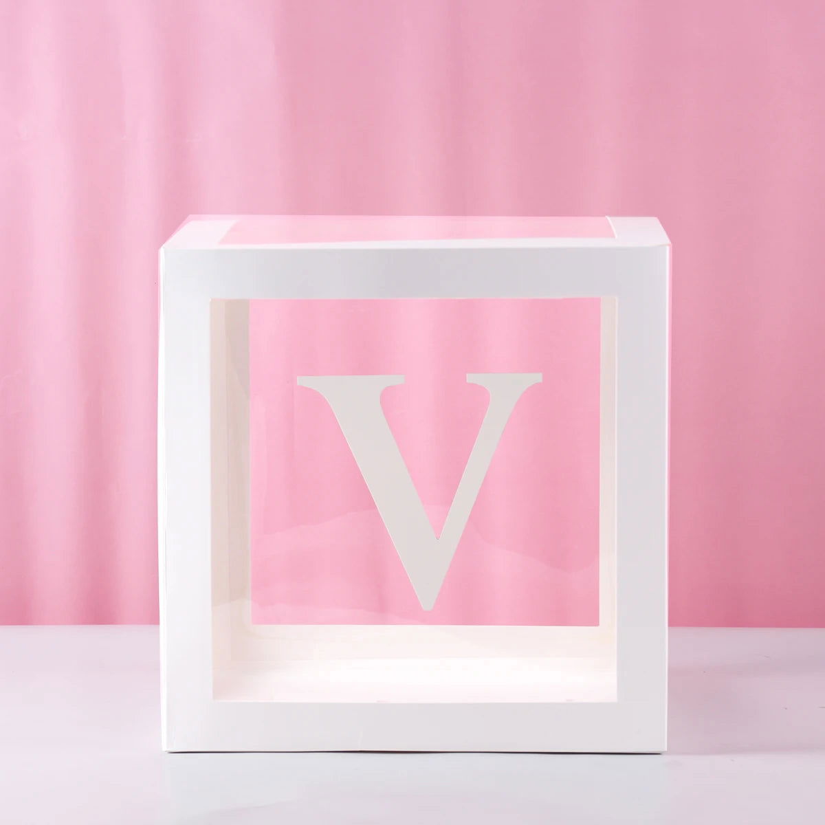 Transparent Letter Baby Shower Box Birthday Wedding Custom Name Balloon Box 1st Birthday Party Decor Kids Baby Shower Girl Boy - Slobuy