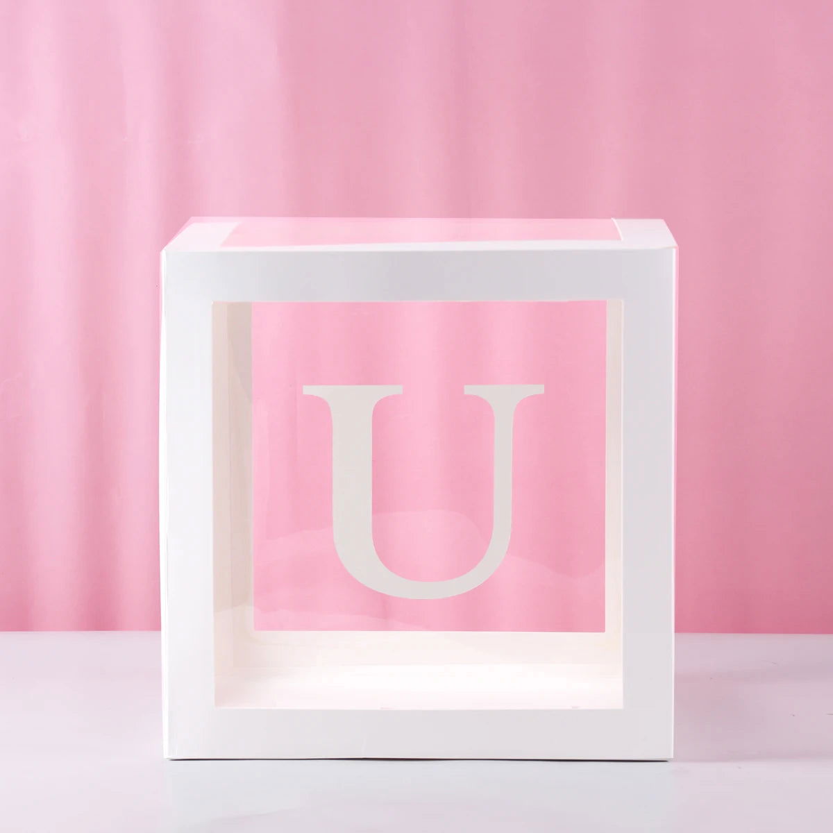 Transparent Letter Baby Shower Box Birthday Wedding Custom Name Balloon Box 1st Birthday Party Decor Kids Baby Shower Girl Boy - Slobuy