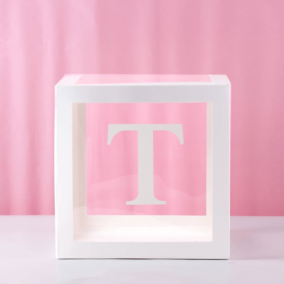 Transparent Letter Baby Shower Box Birthday Wedding Custom Name Balloon Box 1st Birthday Party Decor Kids Baby Shower Girl Boy - Slobuy