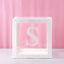 Transparent Letter Baby Shower Box Birthday Wedding Custom Name Balloon Box 1st Birthday Party Decor Kids Baby Shower Girl Boy - Slobuy