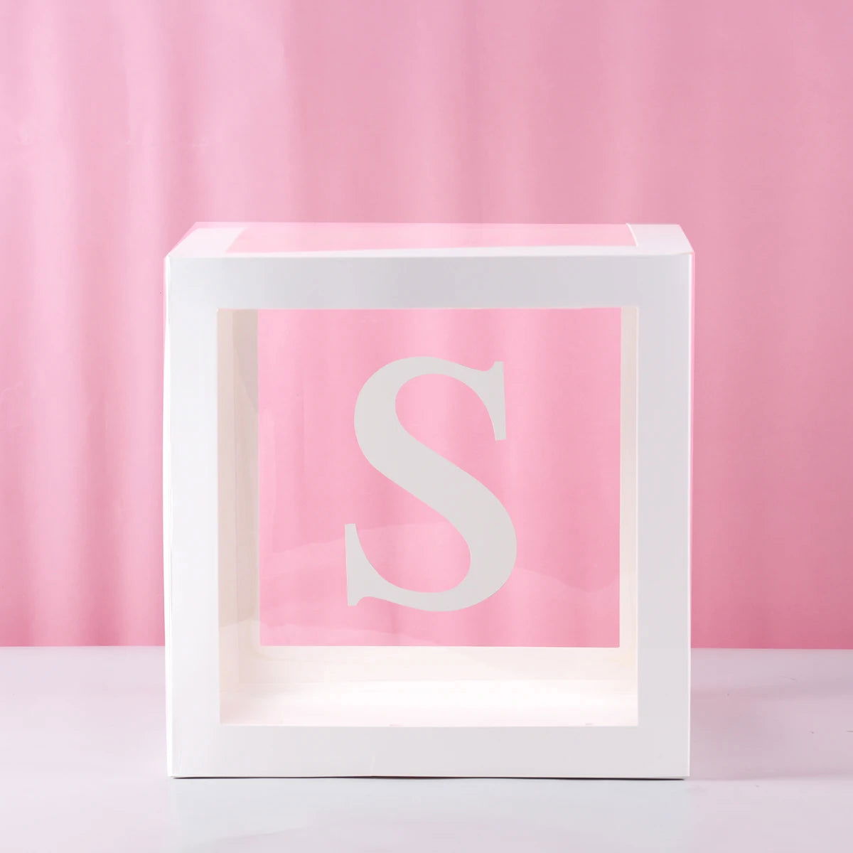 Transparent Letter Baby Shower Box Birthday Wedding Custom Name Balloon Box 1st Birthday Party Decor Kids Baby Shower Girl Boy - Slobuy