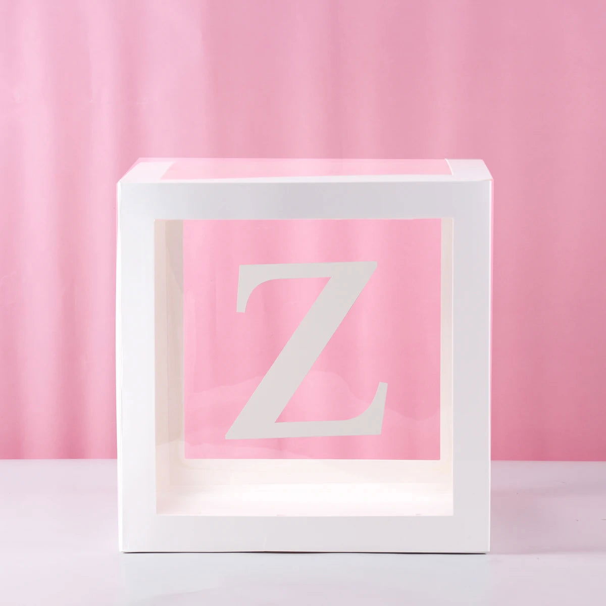 Transparent Letter Baby Shower Box Birthday Wedding Custom Name Balloon Box 1st Birthday Party Decor Kids Baby Shower Girl Boy - Slobuy