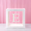 Transparent Letter Baby Shower Box Birthday Wedding Custom Name Balloon Box 1st Birthday Party Decor Kids Baby Shower Girl Boy - Slobuy