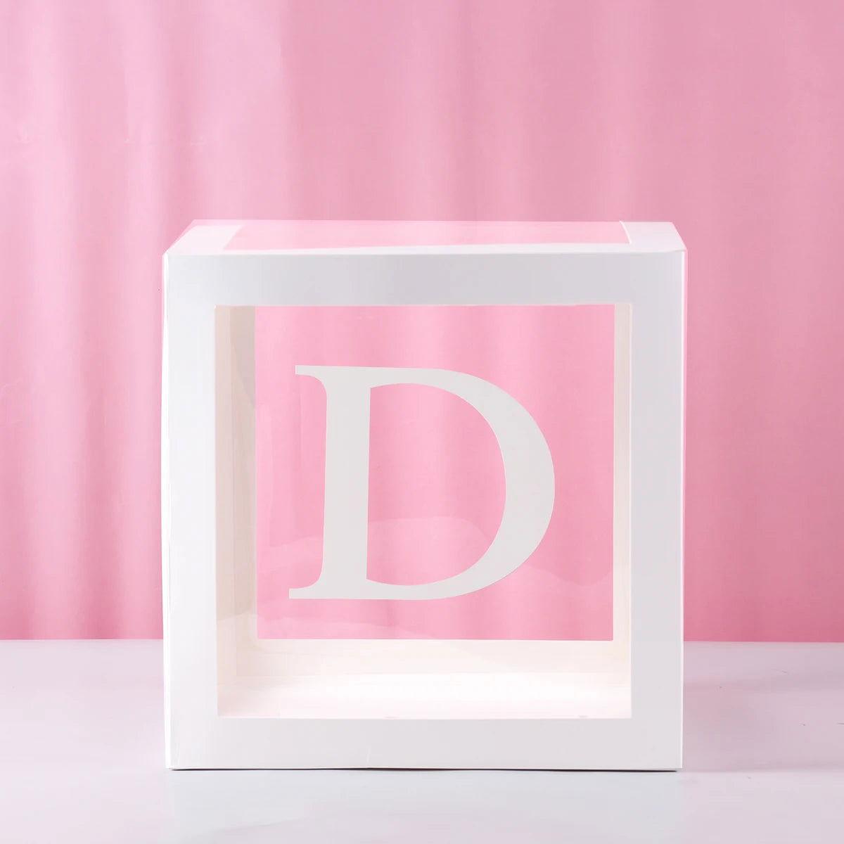 Transparent Letter Baby Shower Box Birthday Wedding Custom Name Balloon Box 1st Birthday Party Decor Kids Baby Shower Girl Boy - Slobuy