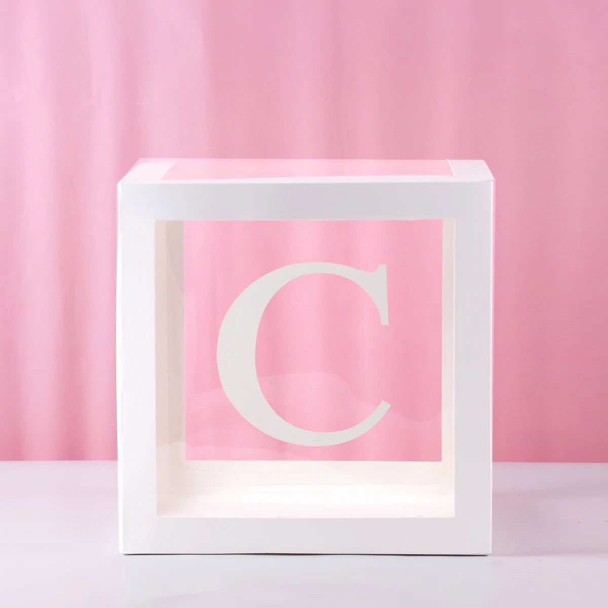 Transparent Letter Baby Shower Box Birthday Wedding Custom Name Balloon Box 1st Birthday Party Decor Kids Baby Shower Girl Boy - Slobuy