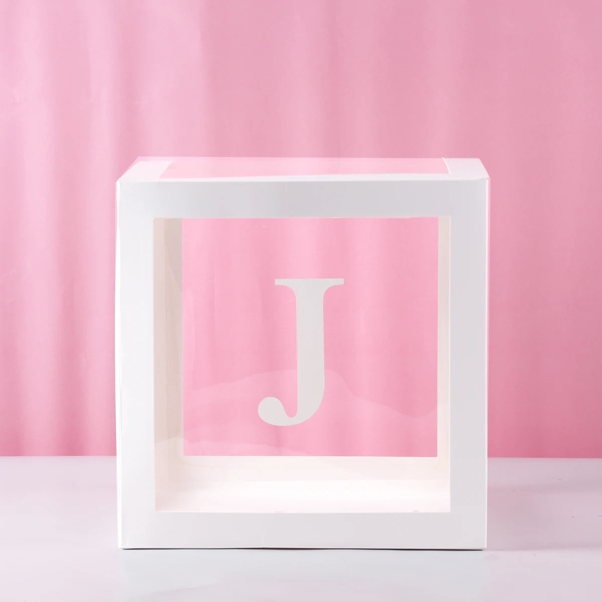 Transparent Letter Baby Shower Box Birthday Wedding Custom Name Balloon Box 1st Birthday Party Decor Kids Baby Shower Girl Boy - Slobuy