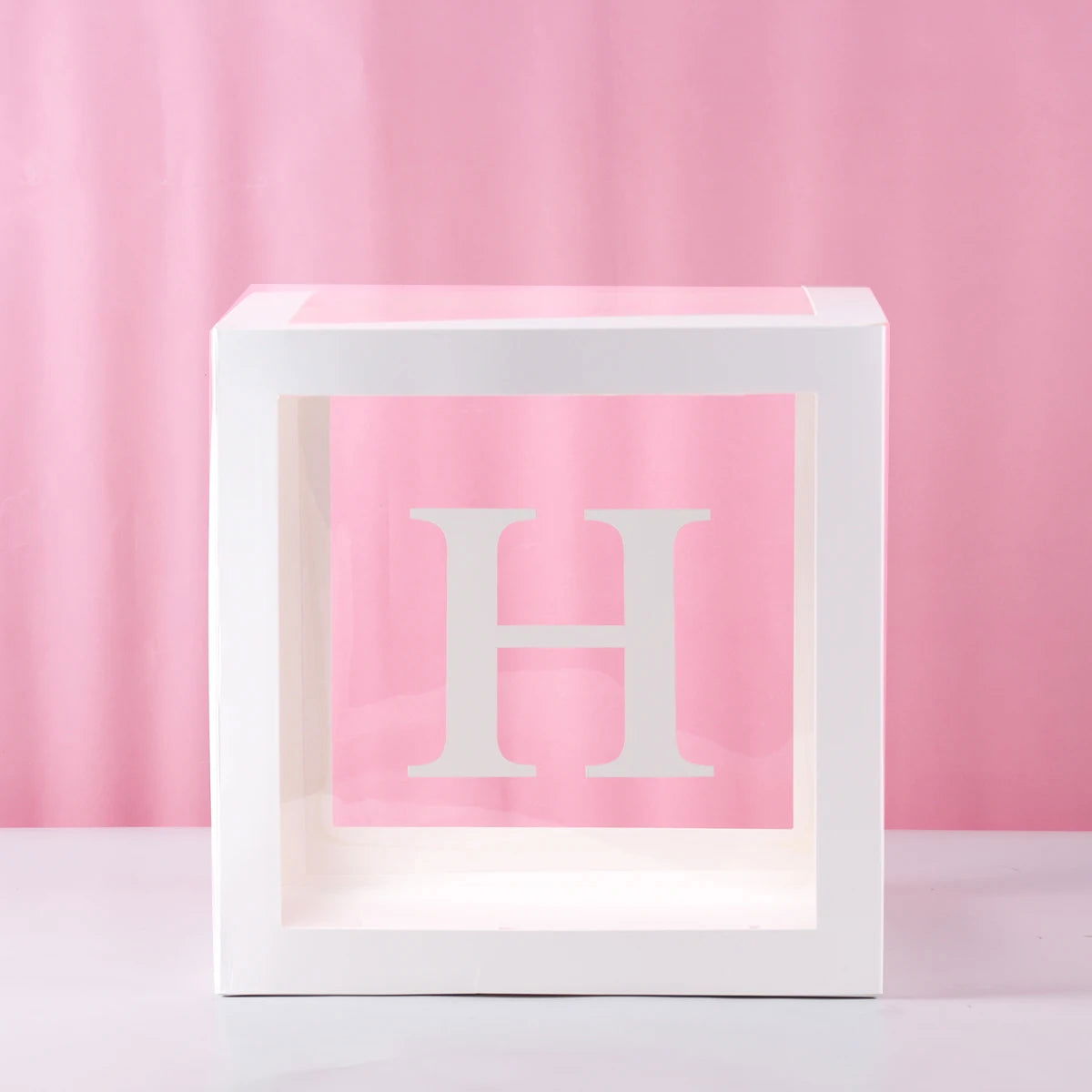 Transparent Letter Baby Shower Box Birthday Wedding Custom Name Balloon Box 1st Birthday Party Decor Kids Baby Shower Girl Boy - Slobuy