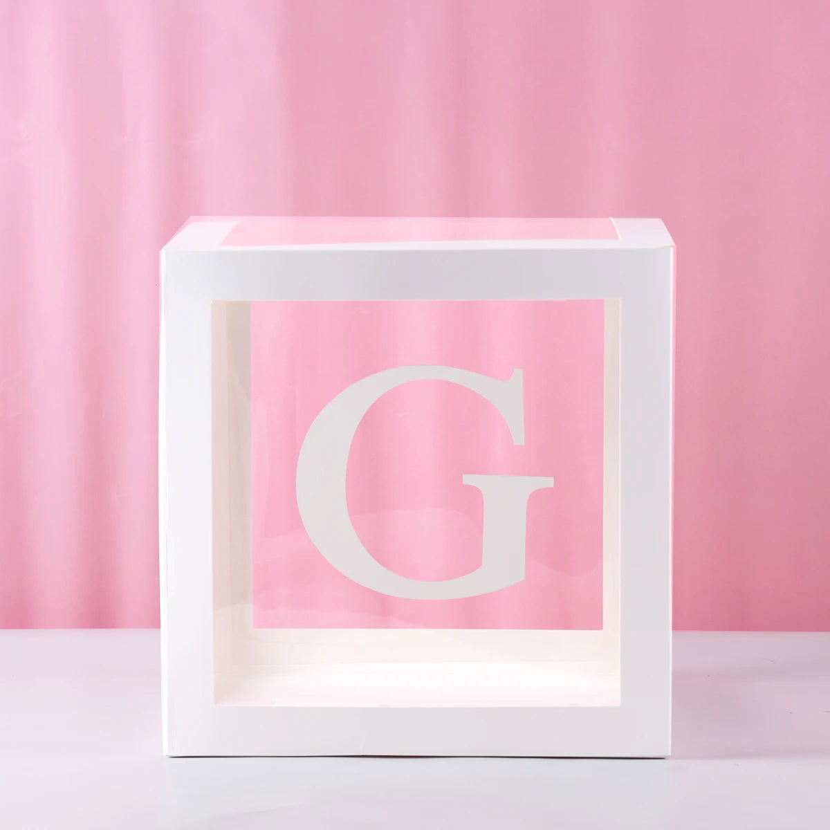 Transparent Letter Baby Shower Box Birthday Wedding Custom Name Balloon Box 1st Birthday Party Decor Kids Baby Shower Girl Boy - Slobuy