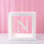 Transparent Letter Baby Shower Box Birthday Wedding Custom Name Balloon Box 1st Birthday Party Decor Kids Baby Shower Girl Boy - Slobuy