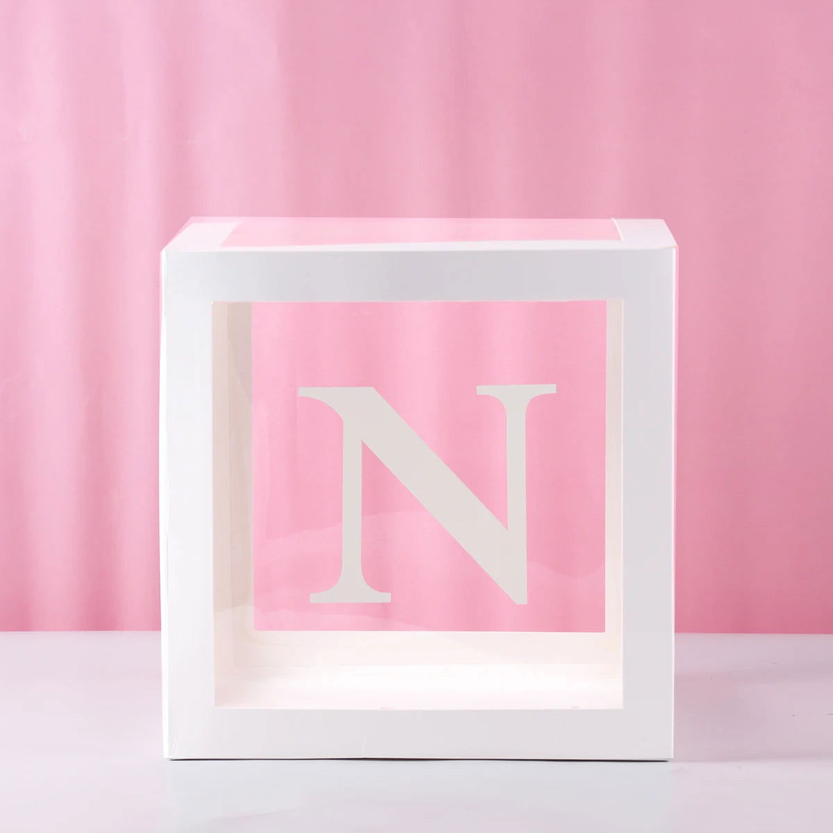 Transparent Letter Baby Shower Box Birthday Wedding Custom Name Balloon Box 1st Birthday Party Decor Kids Baby Shower Girl Boy - Slobuy