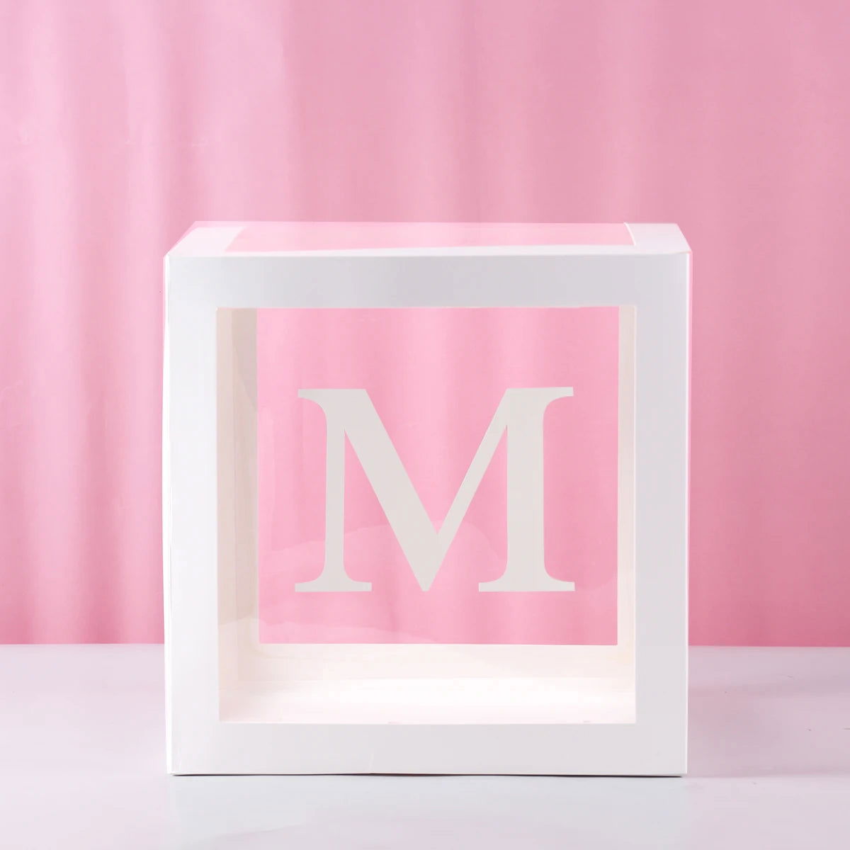 Transparent Letter Baby Shower Box Birthday Wedding Custom Name Balloon Box 1st Birthday Party Decor Kids Baby Shower Girl Boy - Slobuy