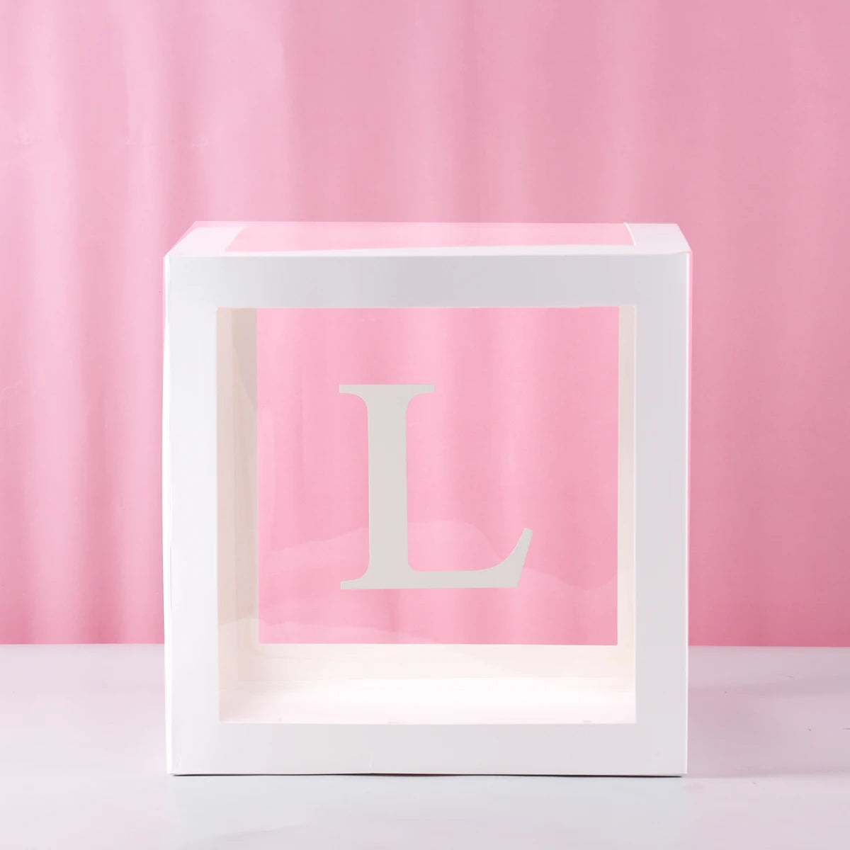 Transparent Letter Baby Shower Box Birthday Wedding Custom Name Balloon Box 1st Birthday Party Decor Kids Baby Shower Girl Boy - Slobuy