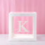 Transparent Letter Baby Shower Box Birthday Wedding Custom Name Balloon Box 1st Birthday Party Decor Kids Baby Shower Girl Boy - Slobuy