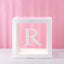 Transparent Letter Baby Shower Box Birthday Wedding Custom Name Balloon Box 1st Birthday Party Decor Kids Baby Shower Girl Boy - Slobuy