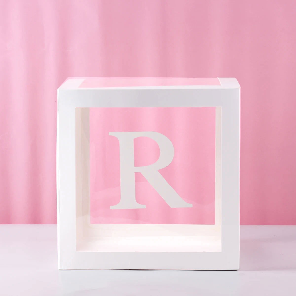 Transparent Letter Baby Shower Box Birthday Wedding Custom Name Balloon Box 1st Birthday Party Decor Kids Baby Shower Girl Boy - Slobuy