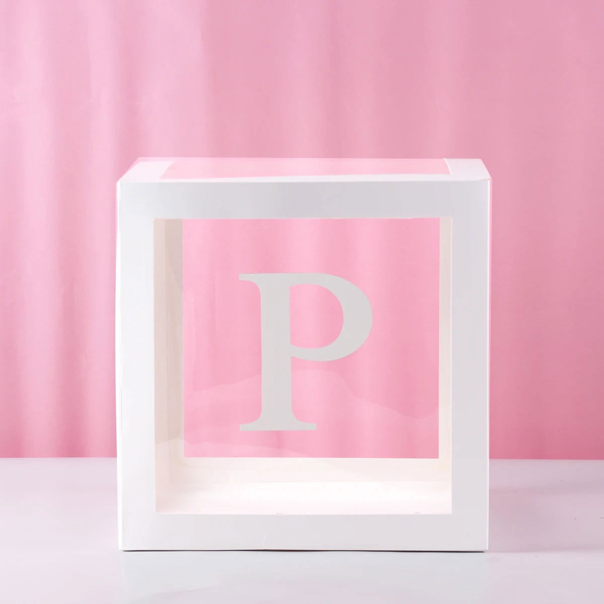 Transparent Letter Baby Shower Box Birthday Wedding Custom Name Balloon Box 1st Birthday Party Decor Kids Baby Shower Girl Boy - Slobuy