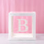 Transparent Letter Baby Shower Box Birthday Wedding Custom Name Balloon Box 1st Birthday Party Decor Kids Baby Shower Girl Boy - Slobuy
