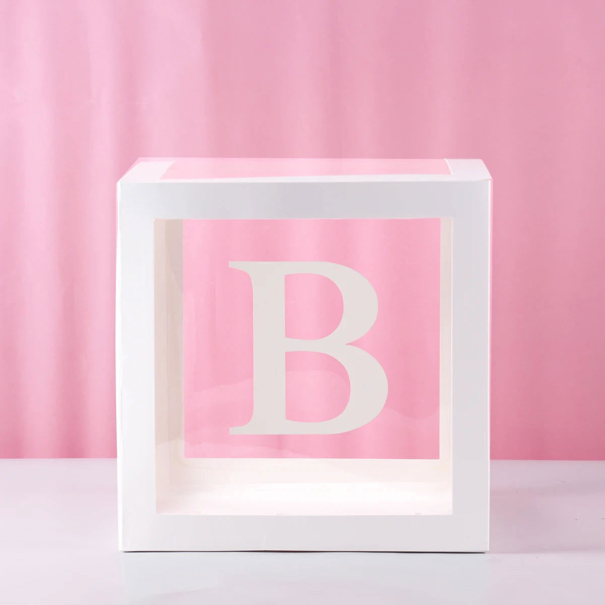 Transparent Letter Baby Shower Box Birthday Wedding Custom Name Balloon Box 1st Birthday Party Decor Kids Baby Shower Girl Boy - Slobuy