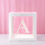 Transparent Letter Baby Shower Box Birthday Wedding Custom Name Balloon Box 1st Birthday Party Decor Kids Baby Shower Girl Boy - Slobuy