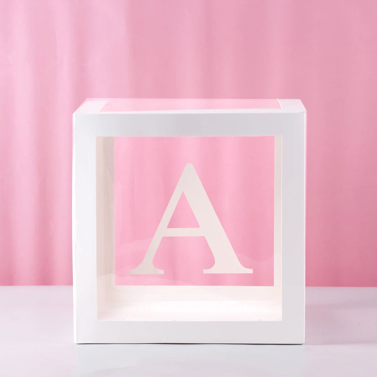 Transparent Letter Baby Shower Box Birthday Wedding Custom Name Balloon Box 1st Birthday Party Decor Kids Baby Shower Girl Boy - Slobuy