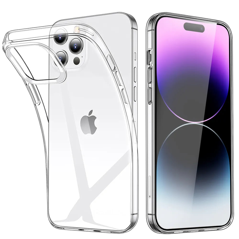 Transparent Phone Case For iPhone 15 11 12 13 14 Pro Max Soft TPU Silicone For iPhone X XS Max XR 8 7 Plus Back Cover Clear Case - Slobuy