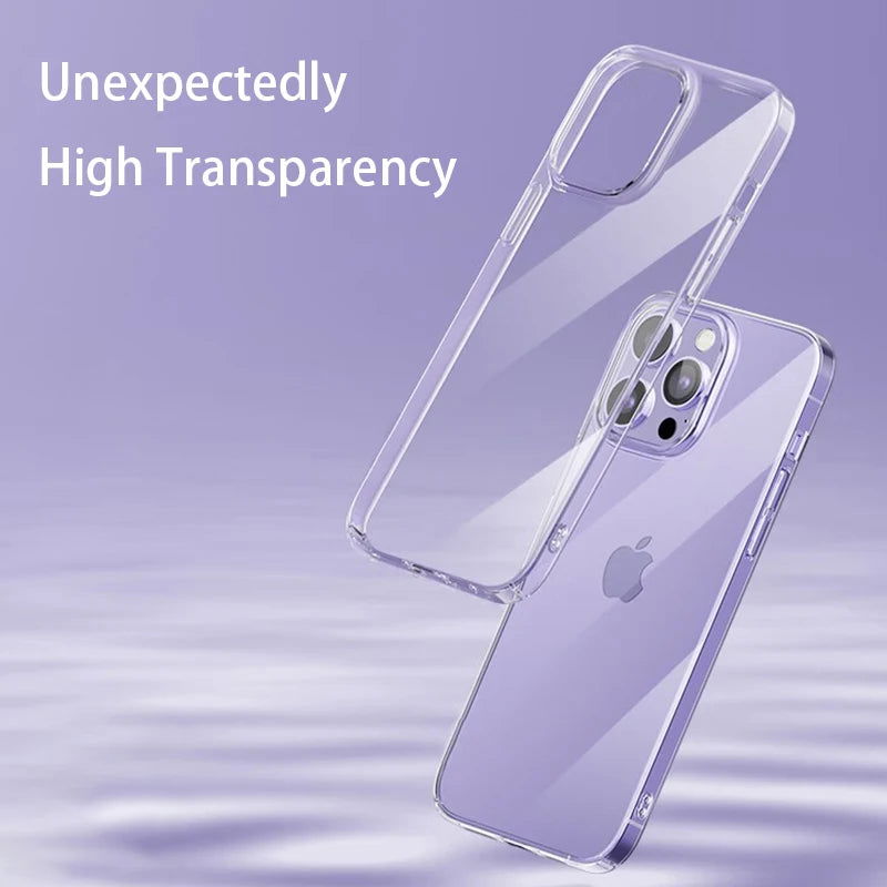 Transparent Phone Case For iPhone 15 11 12 13 14 Pro Max Soft TPU Silicone For iPhone X XS Max XR 8 7 Plus Back Cover Clear Case - Slobuy