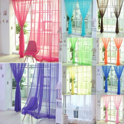 Transparent Window Gauze Solid Color Wedding Glass Gauze Household Products Light Luxury Style Easy To Install Curtains - Slobuy