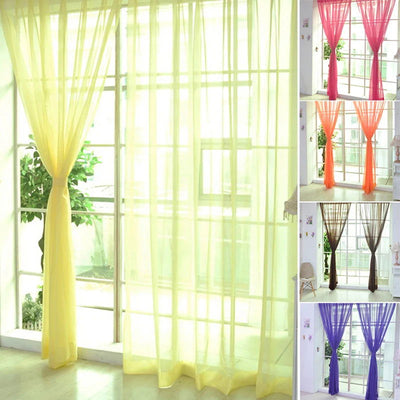 Transparent Window Gauze Solid Color Wedding Glass Gauze Household Products Light Luxury Style Easy To Install Curtains - Slobuy