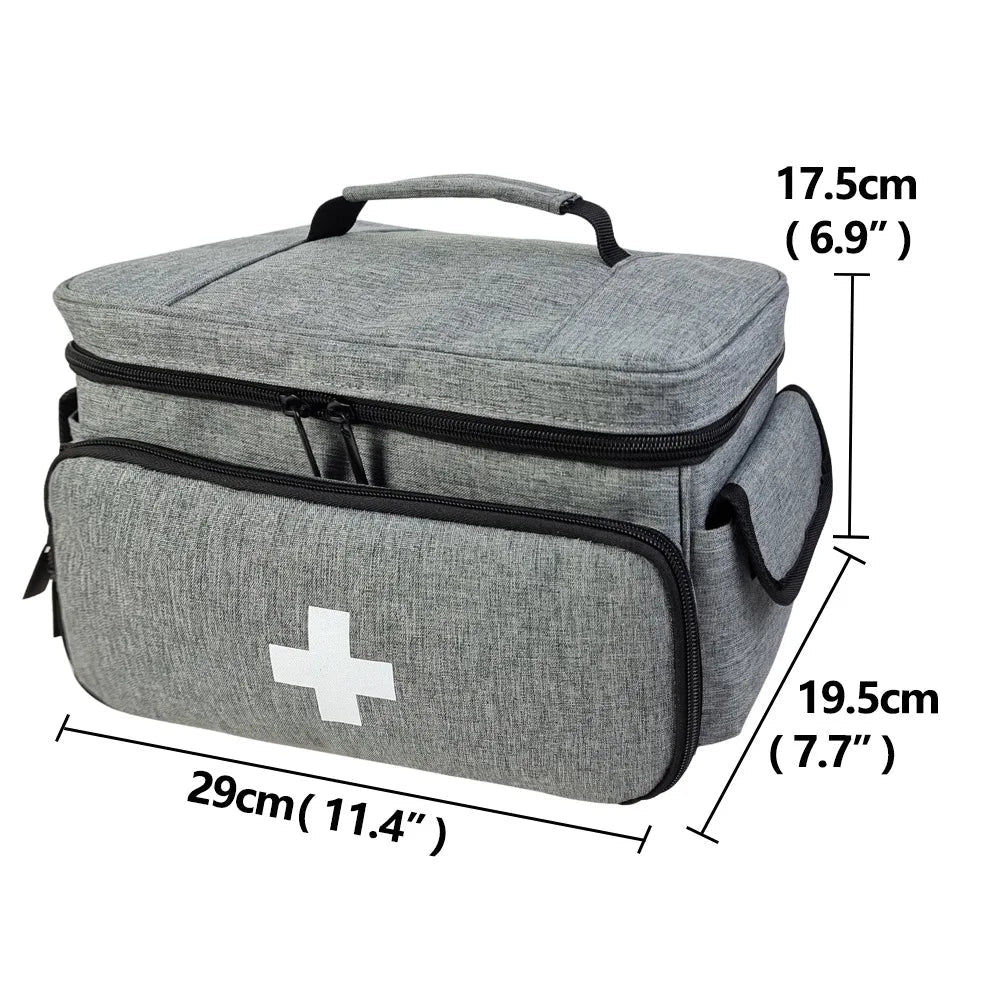 Travel First Aid Kit Bag for Home Medical Carry Bag Multifunctional Storage Organizer Layered Medicine Boxes Medicine Cabinet - Slobuy