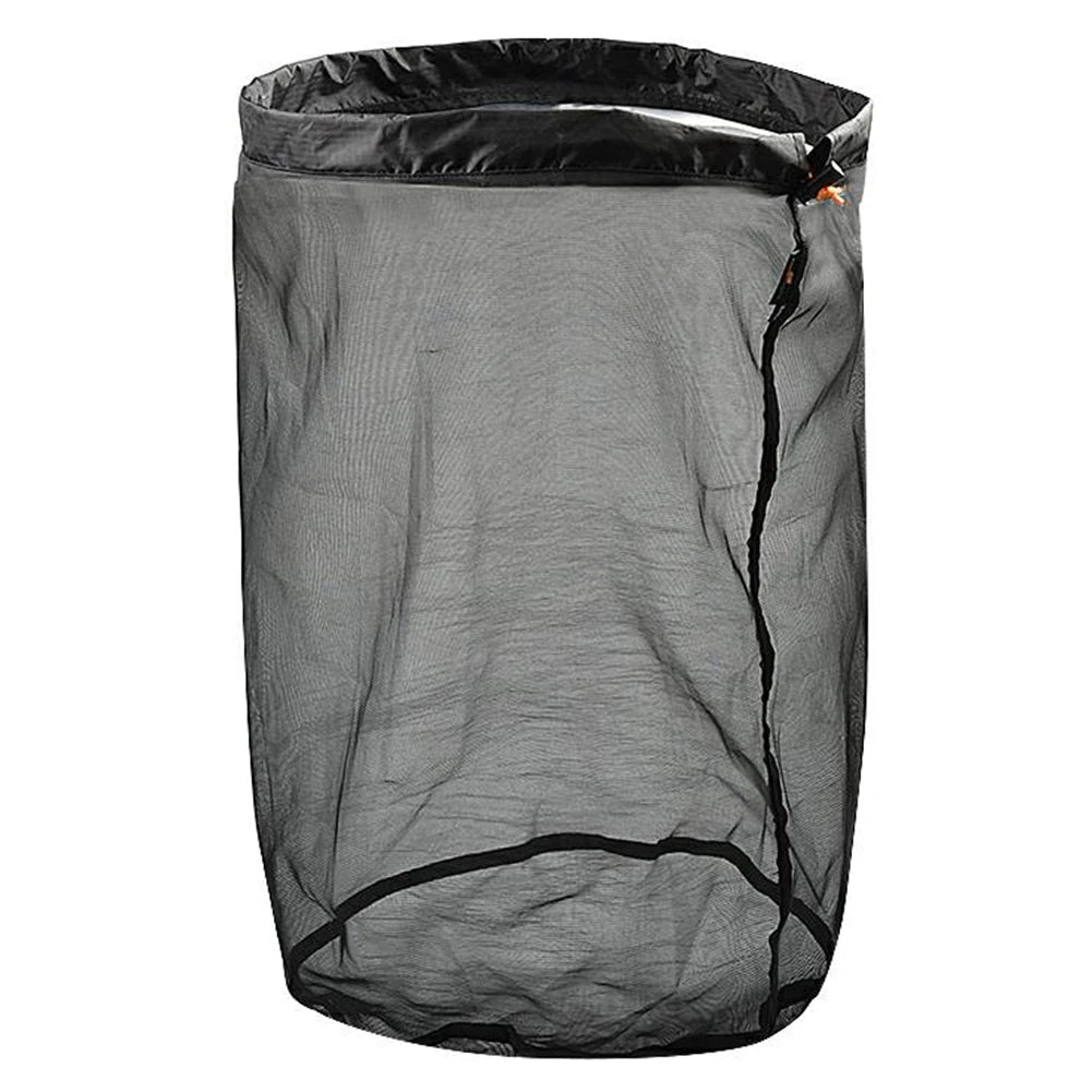 Travel Mesh Storage Bag Ultralight Outdoor Drawstring Stuff Sack Camping Traveling Organizer Hiking Tool Accessories Multi Bags - Slobuy