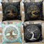 Tree of Life Cushion Cover Plant Floral Pillow Sun Moon    Pattern   Modern Sa Décor - Slobuy