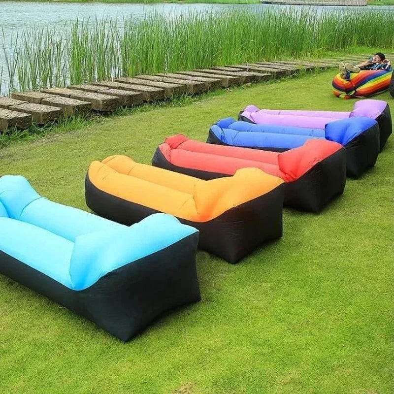 Trend Outdoor Products Fast Infaltable Air Sofa Bed Good Quality Sleeping Bag Inflatable Air Bag Lazy bag Beach Sofa 240*70cm - Slobuy